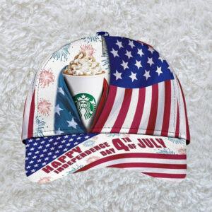 Happy Independence USA Flag Starbucks Cap - TW134