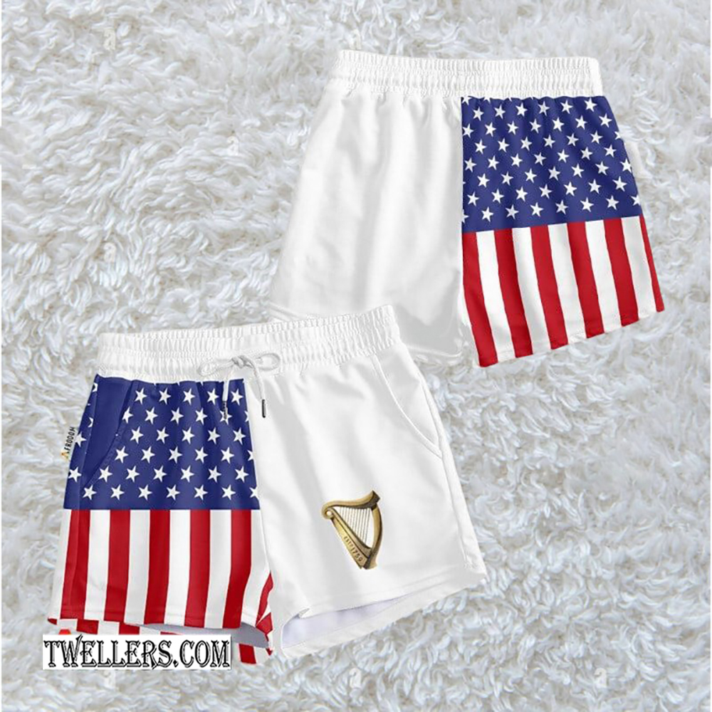 Guinness Beer USA Flag Fourth Of July Women's Casual Shorts - TW245