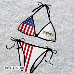 Modelo Negra USA Flag Fourth Of July Triangle Bikini Set Swimsuit Beach - TW389