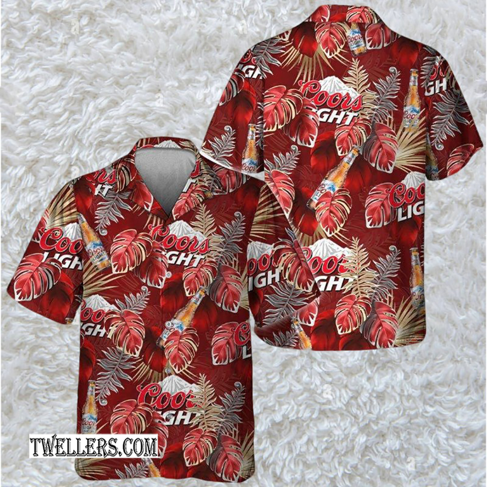 Coors Light Palm Leaves Print Hawaiian Shirt - TW1286