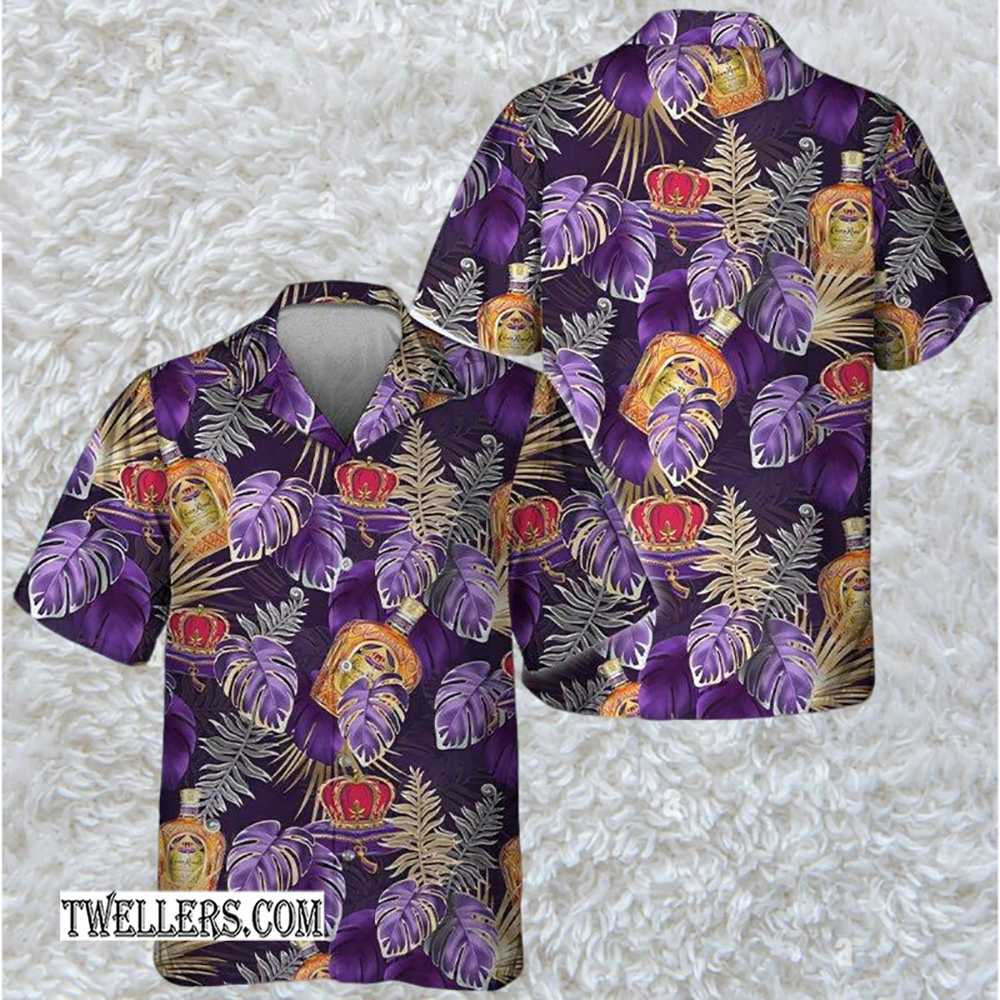 Crown Royal Palm Leaves Print Hawaiian Shirt - TW1285