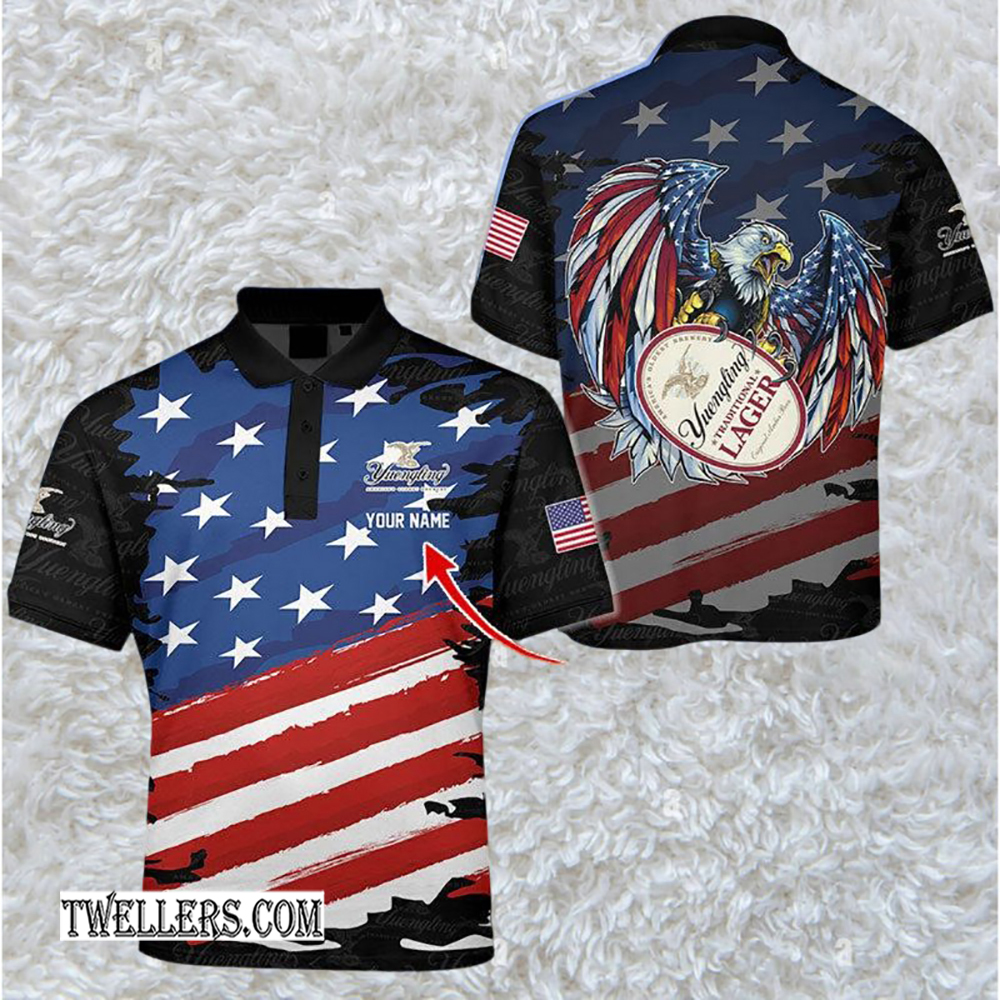 Personalized Yuengling Freedom Eagle Polo Shirt - TW1324